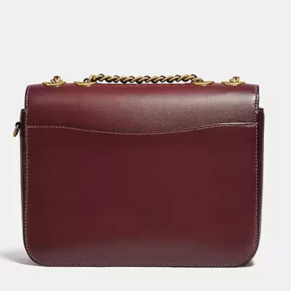 NWT Coach Madison Shoulder Bag with Chain Strap in Wine Leather - Picture 5 of 11